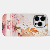 waterverf pompoen herfst ontwerp met naam Case-Mate iPhone case (Achterkant (horizontaal))