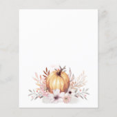 Waterverf pompoen Herfst Thanksgiving Flyer (Achterkant)