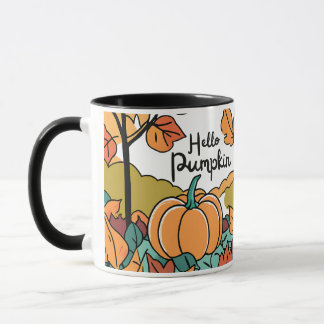 Waterverf pompoen: Herfst vieren met de herfst Mok
