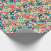  Waterverf pompoen: herfstpatroon Cadeaupapier (Hoek)