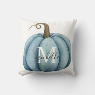 Waterverf Pompoen Monogram Boho Herfst Decoratie Kussen