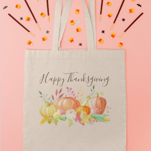 Waterverf Pompoen Patch Fruit Squash Herfst Tote Bag