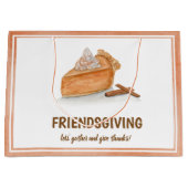 Waterverf Pompoen Pie Friendsgiving Thanksgiving Groot Cadeauzakje (Voorkant)
