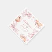 Waterverf Pompoen Roze Bow Baby shower Servet (Hoek)