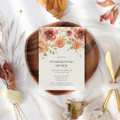 Waterverf Pompoen Rustieke Thanksgiving Diner Kaart