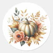 Waterverf pompoen sticker (Voorkant)