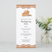 Waterverf pompoen taart esdoorn bladeren Thanksgiv Menu (Staand voorkant)