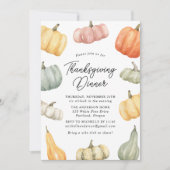 Waterverf pompoen Thanksgiving Kaart (Voorkant)