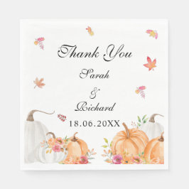 Waterverf Pompoen Trouwservetten Servet