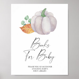 Waterverf pompoenen - boeken voor baby poster