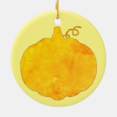 Waterverf pompoenen keramisch ornament (Achterkant)