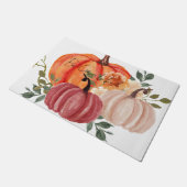 Waterverf pompoenen met aangepaste tekst deurmat (Schuin)