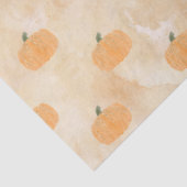 Waterverf pompoenen op Oranje ontkoppeling Tissuepapier (Detail)