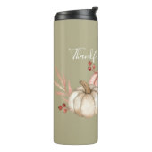  Waterverf Pompoenen op Sage Thermosbeker (Gedraaid links)