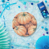 Waterverf pompoenen Thanksgiving Halloween Papieren Bordje (Feest)