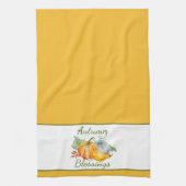 Waterverf pompoenen theedoek (Verticaal)