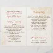 waterverf pompoenen twevoudig bruiloft programma (Achterkant)