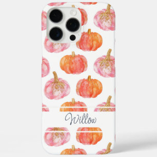 Waterverf Pompoenpatroon met naam iPhone 16 Pro Max Hoesje
