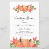 Waterverf pompoenweduwingshower-uitzending (Voorkant)