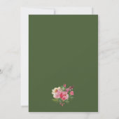 Waterverf Ponies Floral Wedding Invitations (Achterkant)