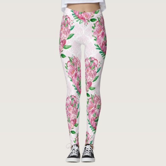 waterverf pony hart leggings (Voorkant)