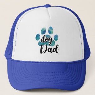 Waterverf Pootafdruk Hond Papa Huisdierliefhebber Trucker Pet