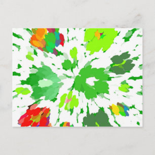 Waterverf Pop Art Floral Briefkaart