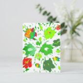Waterverf Pop Art Floral Briefkaart (Staand voorkant)