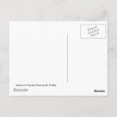 Waterverf Pop Art Floral Briefkaart (Achterkant)