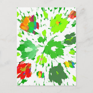 Waterverf Pop Art Floral Briefkaart