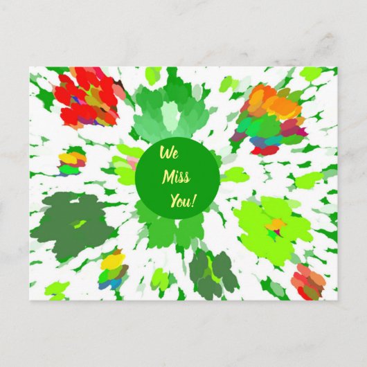 Waterverf Pop Briefkaart (Voorkant)