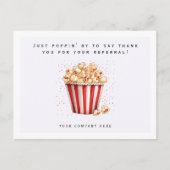 Waterverf Popcorn Verwijzing Dank u Realty Briefkaart (Voorkant)