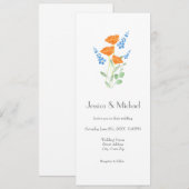 Waterverf Poppies Bouquet Kaart (Voorkant / Achterkant)