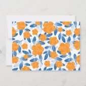 Waterverf Poppies en Leaves Pattern Bedankkaart (Achterkant)