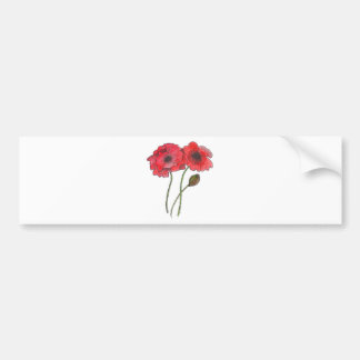 Waterverf Poppy Bumpersticker