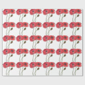 Waterverf Poppy Cadeaupapier (Vlak)