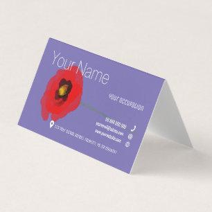 WATERVERF POPPY Collectie Standard Visitekaartje