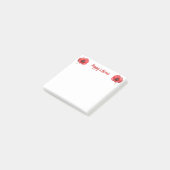 Waterverf Poppy Floral Name Post-it® Notes (Schuin)