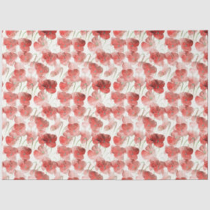 Waterverf Poppy Flowers Patroondepagina Tissuepapier