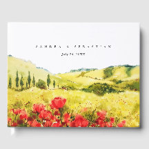 Waterverf Poppy lente bruiloft