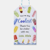 Waterverf Popsicle Ice Cream Verjaardagscadeau Lab Cadeaulabel (Voorkant)