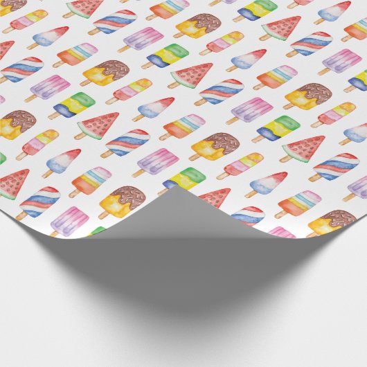 Waterverf Popsicles die papier verpakken (Hoek)