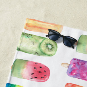 Waterverf Popsicles Strandlaken
