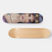 Waterverf portret van een op steampunk geïnspireer skateboard (Horizontaal)