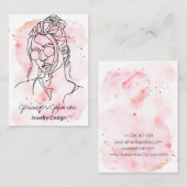 Waterverf Portret Visitekaartje (Voorkant / Achterkant)