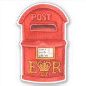  Waterverf Post Box Sticker (Voorkant)