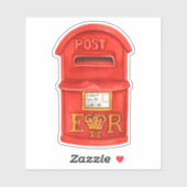 Waterverf Post Box Sticker (Vel)