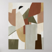 Waterverf poster Abstract Geometrische moderne kun (Voorkant)