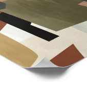 Waterverf poster Abstract Geometrische moderne kun (Hoek)