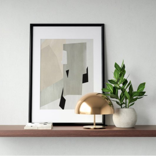 Waterverf poster Abstract Geometrische moderne kun